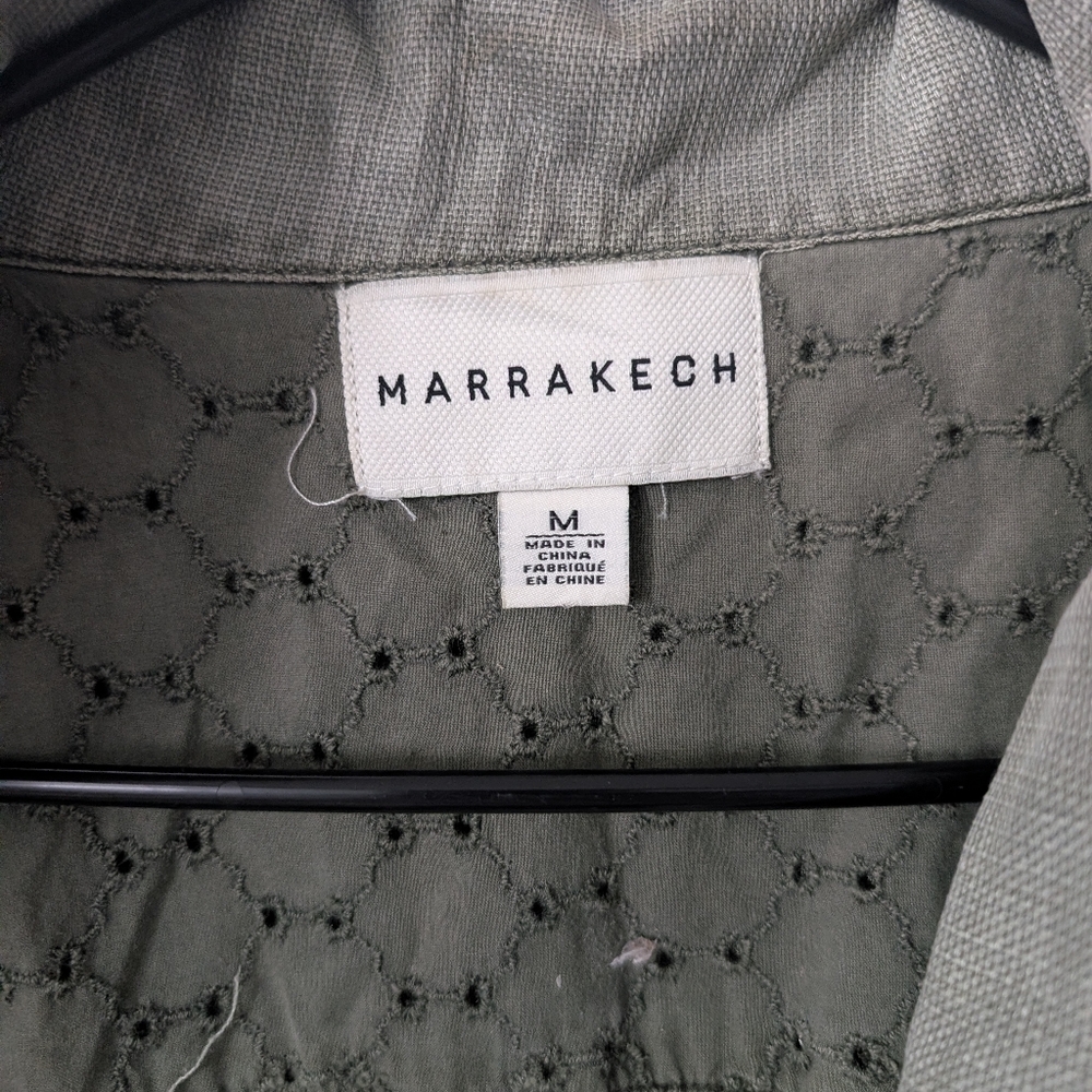 Anthropologie Marrakech Tombolo Utility‎ Vest Army Green Button Close - Picture 3 of 5